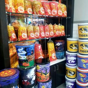 Popcorn gift tins and bags